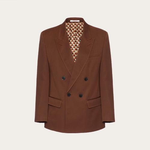  VALENTINO華倫天奴 22年秋冬 男士 夾克 VESTE CROISéE EN LAINE 1V3CEE058HUE04