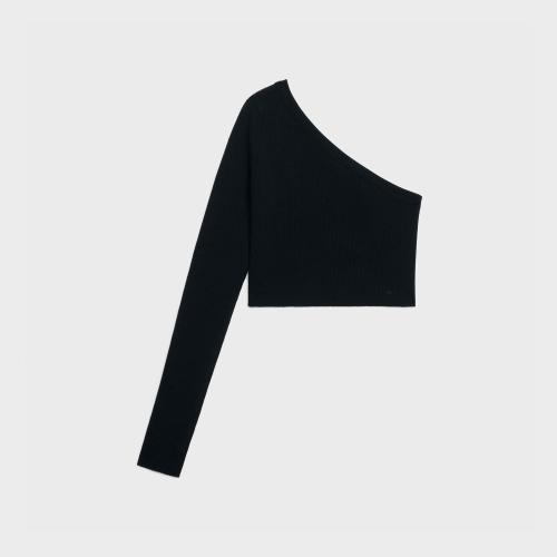  CELINE賽琳思琳 22年秋冬 女士 針織衫 單肩羊毛上衣 2A60V237P.38NO