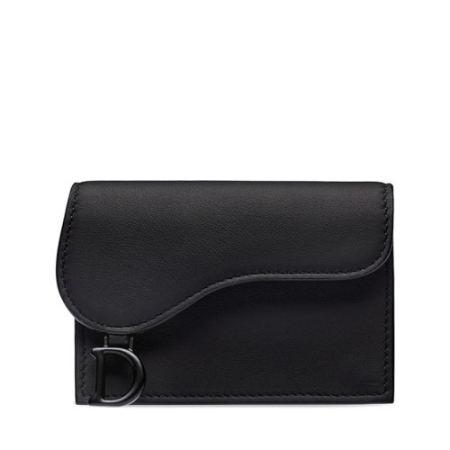 DIOR/迪奧 Saddle 女士黑色啞光小牛皮馬鞍卡包 S5611SLLO_M989