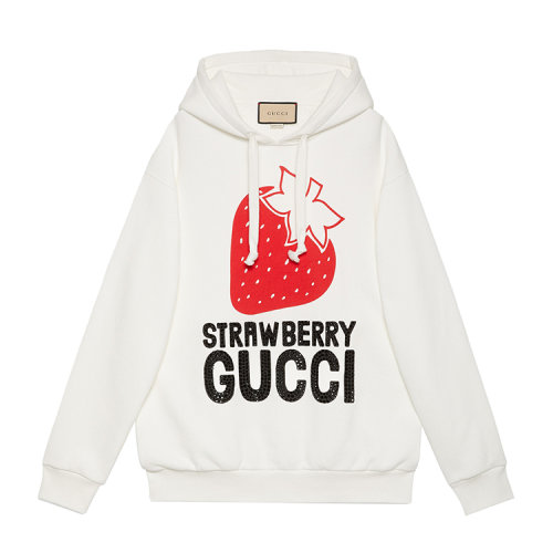 GUCCI/古馳 “Strawberry Gucci”印花棉質(zhì)衛(wèi)衣 女衛(wèi)衣 615061XJD1B