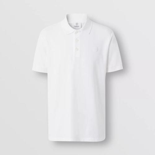  BURBERRY 22年秋冬 男士 專屬標(biāo)識裝飾珠地網(wǎng)眼布棉質(zhì) Polo 衫 80431231