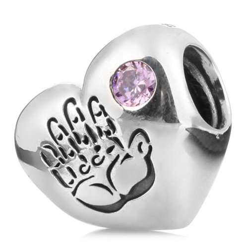 PANDORA/潘多拉 女士925銀愛心串珠791280PCZ