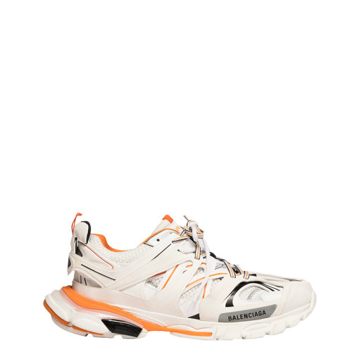 Balenciaga/巴黎世家 男士橙色/白色尼龍網(wǎng)眼聚酯纖維運動鞋 542023W1GB19059