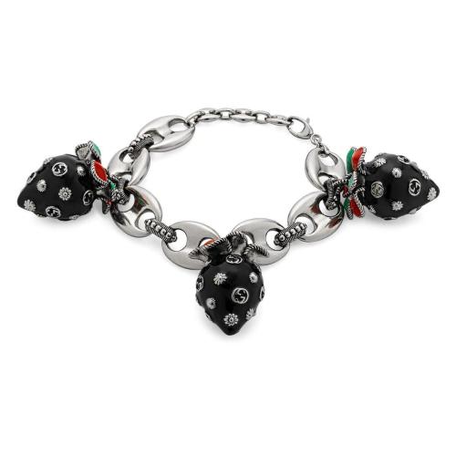  GUCCI古馳 22年秋冬 女士 飾草莓吊墜手鏈 700909 I1458 8520