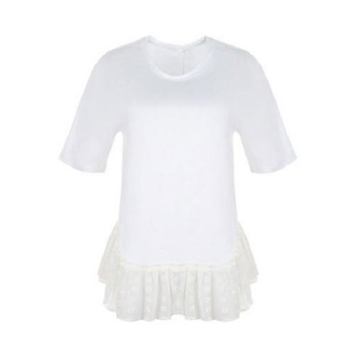 CHLOE/克洛伊 女士白色棉質(zhì)短袖T恤 16SJH08 16S080 PLFSX