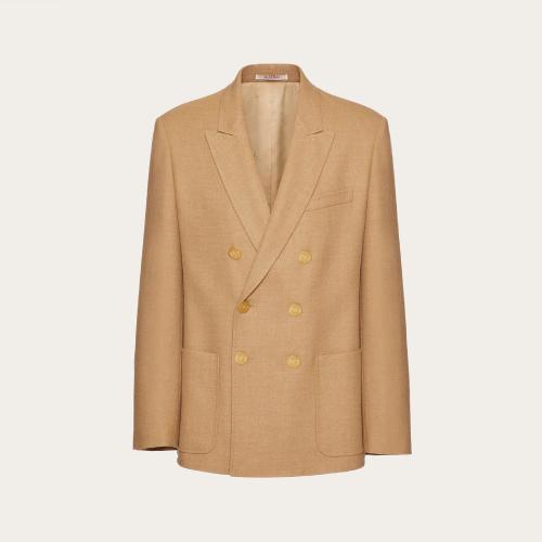  VALENTINO華倫天奴 22年秋冬 男士 夾克 VESTE CROISéE EN LAINE 1V3CED958K2954