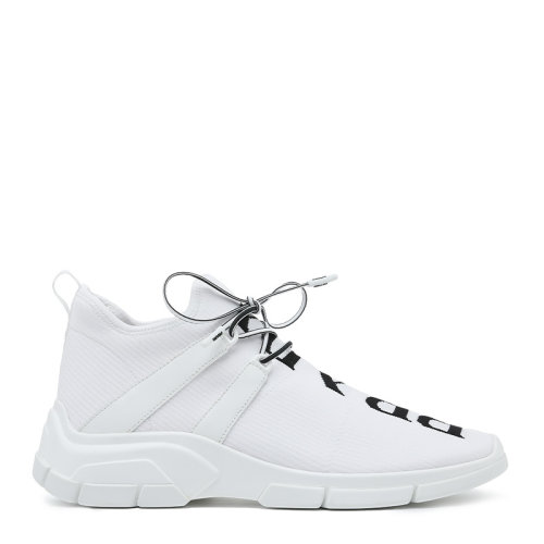 PRADA/普拉達(dá)字母徽標(biāo)織物皮革男士休閑運(yùn)動(dòng)鞋4E34923LD