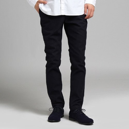 TAKEO KIKUCHI/菊池武夫 休閑修身柔軟發(fā)熱男士長褲17079107 L 藍(lán)黑色 L 藍(lán)黑色