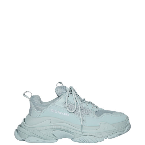 Balenciaga/巴黎世家 22年早春新款 TRIPLE S系列 男士淺藍(lán)色聚酯纖維雙層泡沫和網(wǎng)布運(yùn)動(dòng)鞋536737W2FW14700