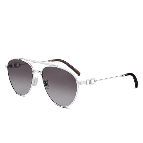 DIOR/迪奧 22年春夏新款 CD LINK R1U系列 男士灰色漸變鏡片銀色飾面金屬鏡框潘托斯太陽眼鏡墨鏡CDLKR1UXR_F0A1