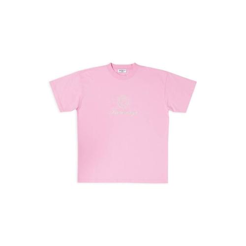  BALENCIAGA巴黎世家 22年秋冬 女士 短袖T恤 QIXI CREST女士中等剪裁T恤 612965TMVL45504