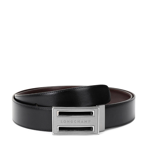Longchamp/瓏驤 男士DELTABOX系列牛皮板扣式雙面皮帶腰帶 96022