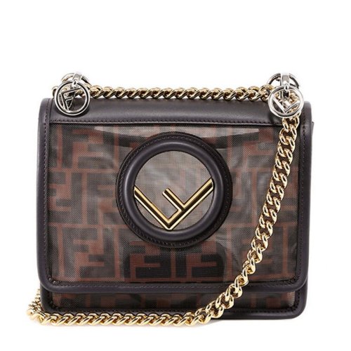  FENDI/芬迪 女士棕色時尚休閑斜挎包 8BT286 A6D7 F12PK