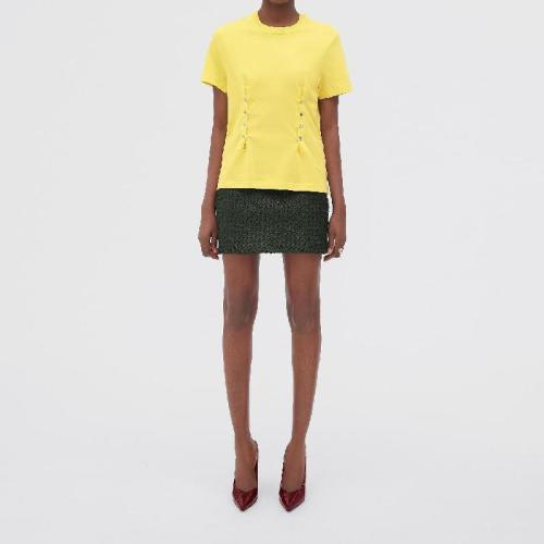  BV葆蝶家 22年秋冬 女士 短袖T恤 t-shirt en jersey de coton sunrise leger 717105VF1U07400