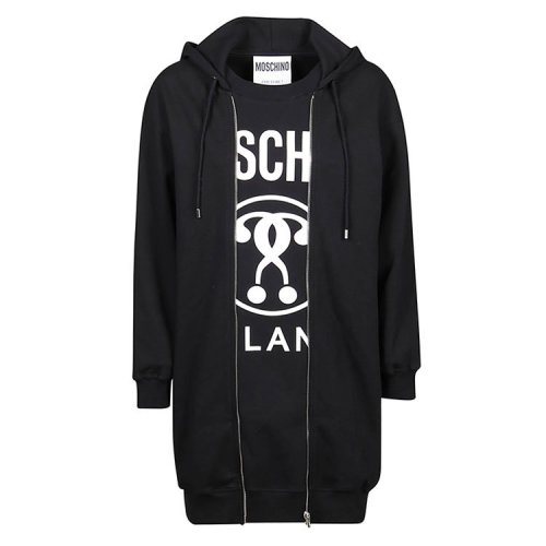 MOSCHINO/莫斯奇諾  時尚百搭 女士黑色棉質(zhì)連帽連衣裙 ET045855266555
