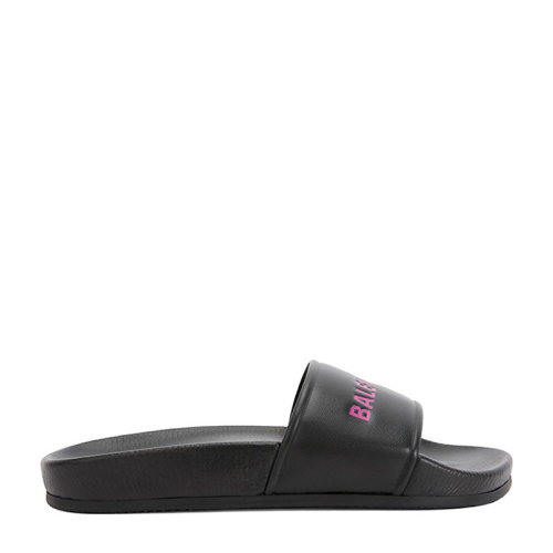 Balenciaga/巴黎世家 女士黑色字母圖案裝飾涼鞋拖鞋沙灘鞋女鞋 517226-WAL00-1085