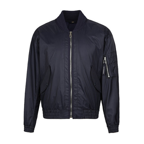 BURBERRY/博柏利  短款男裝立領(lǐng)拉鏈錦綸深藍(lán) 巴寶莉 男士夾克男士外套上裝男裝 瑕疵特賣（陳列痕跡，不影響使用）