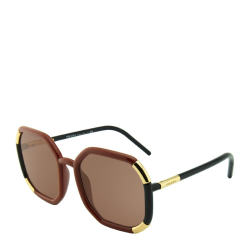 PRADA/普拉達(dá) 方圓 男女款 太陽鏡 藍(lán)色磨砂鏡框 藍(lán)色反光鏡面 墨鏡 眼鏡 SPR20XS 58mm