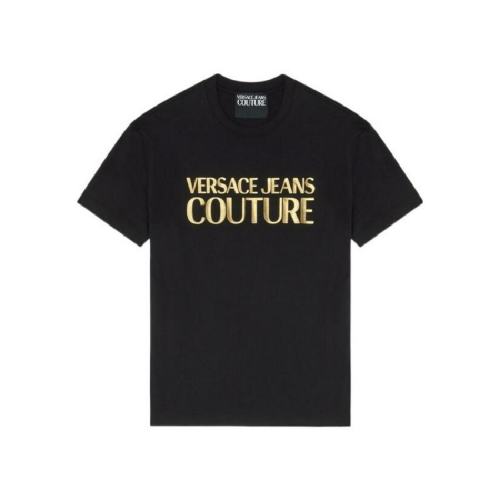  VERSACE JEANS COUTURE 男士拼色棉質(zhì)短袖T恤 E72GAHT01-ECJ00T-EG89 PLFSX
