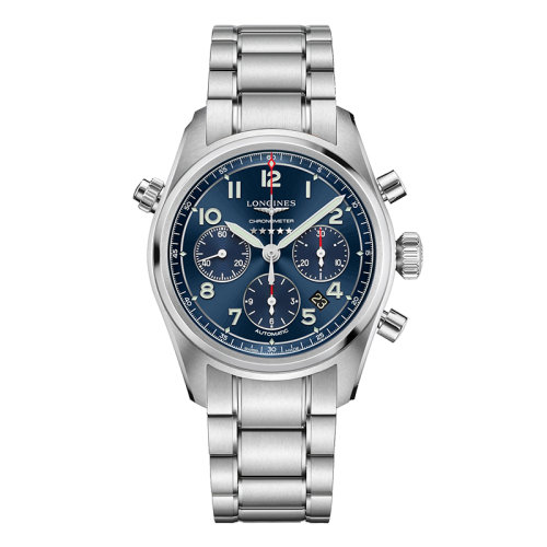 LONGINES/浪琴 先行者系列 男士藍(lán)色太陽(yáng)飾紋自動(dòng)機(jī)械精鋼表殼和表帶腕表42毫米L3.820.4.93.6