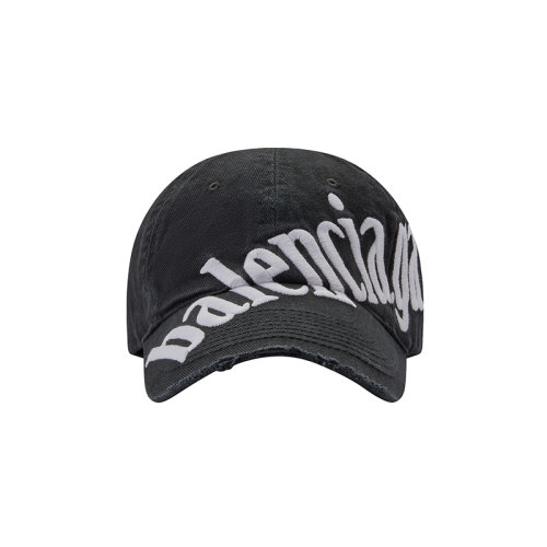 Balenciaga/巴黎世家新款 男士黑色棉質(zhì)Logo經(jīng)典棒球帽680738410B21077