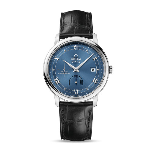 OMEGA/歐米茄 碟飛系列 典雅 同軸腕表 動(dòng)力儲(chǔ)存顯示 精鋼表殼 皮表帶 自動(dòng)機(jī)械 男士腕表 424.13.40.21.03.002