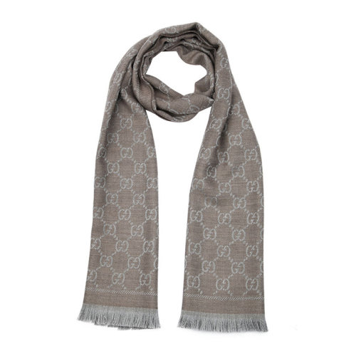 GUCCI/古馳 男女通用 中性雙G經(jīng)典提花圖案時(shí)尚休閑長款羊毛圍巾圍脖 133483-3G200-2863