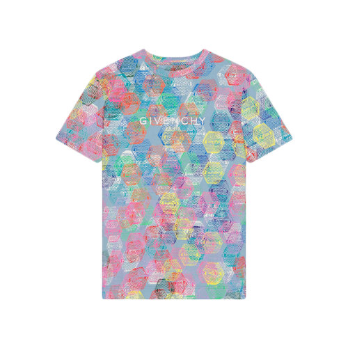 Givenchy/紀(jì)梵希 23年早春新款 BSTROY聯(lián)名系列 女士多色純棉貼片印花短袖T恤BW709Y3Y9C-960