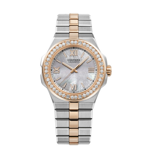  Chopard/蕭邦  蕭邦A(yù)LPINE EAGLE系列精鋼和玫瑰金自動(dòng)機(jī)械男女同款鑲鉆腕表36毫米298601-6002