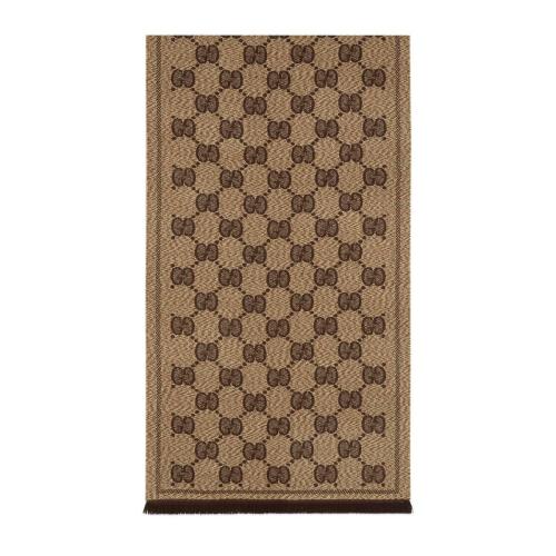  GUCCI古馳 22年秋冬 男士 GG羊毛提花圍巾 625898 4G059 9764