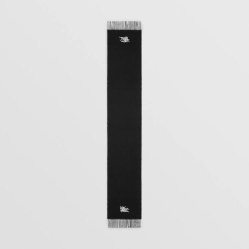  BURBERRY 22年秋冬 女士 雙面兩用格紋拼人造水晶裝飾馬術(shù)騎士羊絨圍巾 80621861