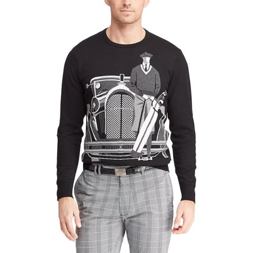 Polo Ralph Lauren/拉夫勞倫馬球  Cotton-棉混紡圖案時(shí)尚男式毛衣474044