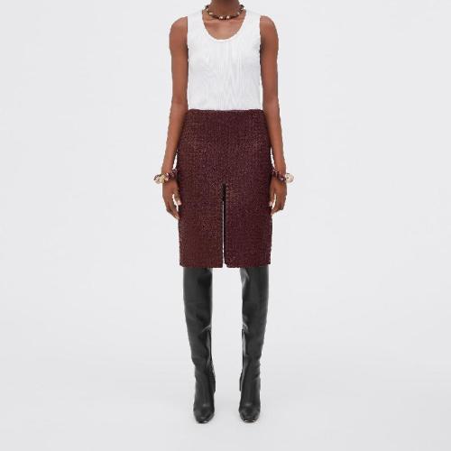  BV葆蝶家 22年秋冬 女士 半身裙 jupe en cuir intrecciato contrecolle 714958V2B906206