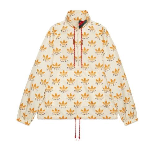  GUCCI古馳 22年秋冬 男士 adidas x Gucci聯(lián)名系列Trefoil印花夾克 696651 Z8A2I 9233