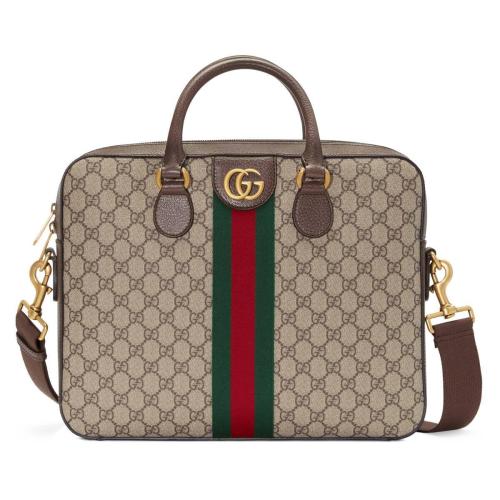 GUCCI/古馳 Ophidia 系列 GG 公文包帆布/配皮 574793 K5IZT