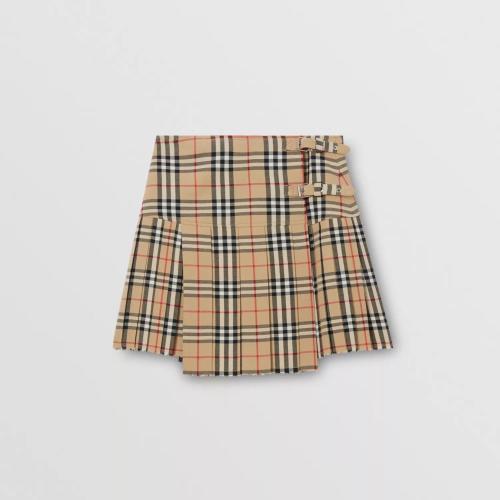 BURBERRY 22年秋冬 女士 Vintage 格紋羊毛短裙 80258321 預(yù)定商品1-3周發(fā)貨