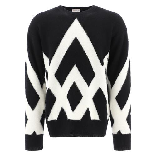 Moncler/蒙克萊 男士黑色羊毛針織衫/毛衣 9C00032-M1299-990