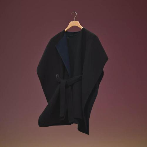  HERMES愛馬仕 22年秋冬 女士 斗篷 Gilet long Inspiration Poncho H2H0141DB0242