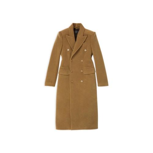  BALENCIAGA巴黎世家 22年秋冬 女士 大衣 Womens Hourglass Coat in Light Beige 479864TMU159