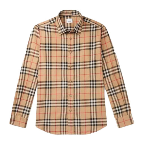  BURBERRY/博柏利 男士經(jīng)典格紋立領(lǐng)長袖襯衫上衣 多色可選 802086