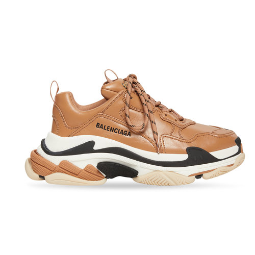 Balenciaga/巴黎世家 22年秋冬新款 男士裸色聚氨酯刺繡鞋面?zhèn)让鎵夯ɑ諛?biāo)拉環(huán)雙色鞋帶運動鞋536737W2FAD9791