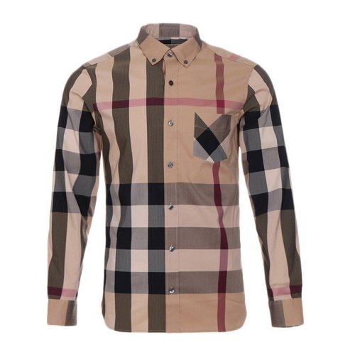 BURBERRY/博柏利 男士米色棉質(zhì)長袖襯衫 4045831