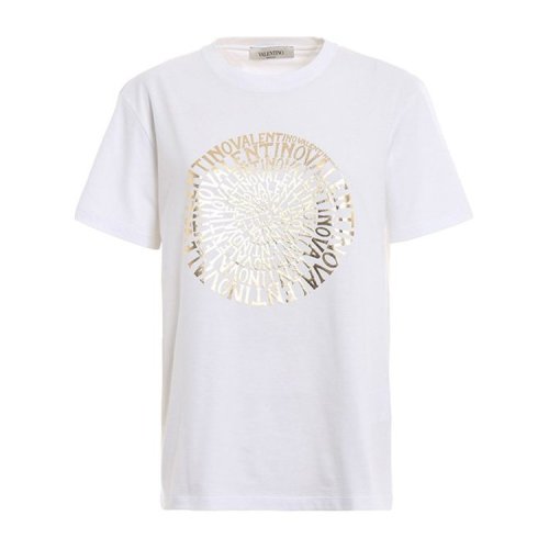 Valentino/華倫天奴  女裝 時(shí)尚百搭 女士白色棉質(zhì)短袖T恤 RB3MG00WYER 337