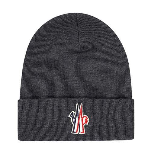 Moncler/蒙克萊 男士羊毛正面刺繡徽標(biāo)針織豆豆帽無檐帽男帽 3B10000-09974 多色可選