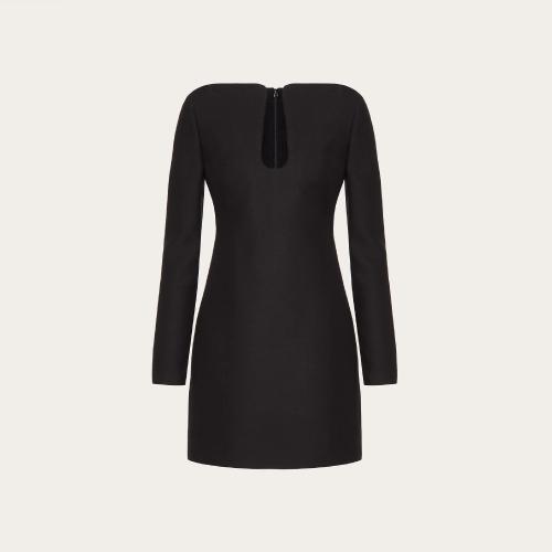  VALENTINO華倫天奴 22年秋冬 女士 連衣裙 ROBE COURTE EN CREPE COUTURE 1B0VA0G61CF0NO