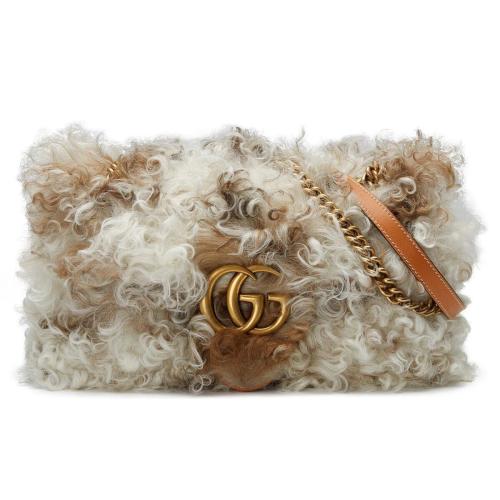  GUCCI古馳 22年秋冬 女士 GG Marmont系列小號環(huán)保羊毛皮肩背包 443497 AABHM 9071