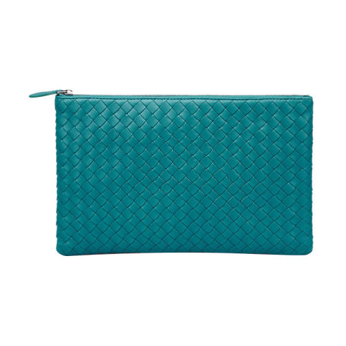 Bottega Veneta/葆蝶家 女士綠色皮質(zhì)手拿包 256400V001O4409