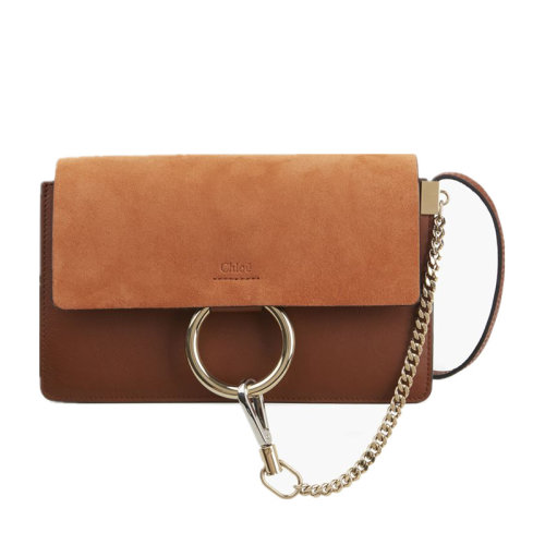 CHLOE/克洛伊 Faye系列 女士小號(hào)焦糖色單肩斜挎包