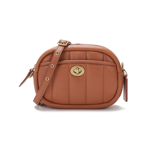 COACH/蔻馳  女士小號納帕皮絎縫相機包單肩斜挎包 C4814