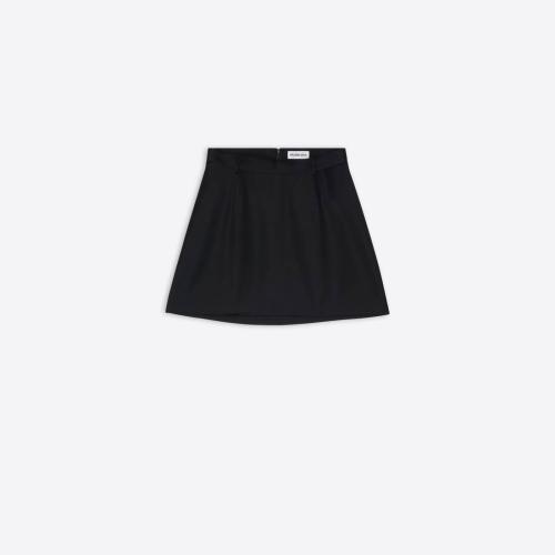  BALENCIAGA巴黎世家 22年春夏 女士 半身裙 Womens Large Mini Skirt in Black 704366TJT35100